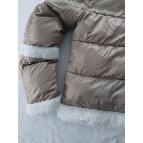 A.N.A Coat Jacket Quilted Puffer Faux Sherpa Trim Womens Size Large - Picture 15 of 15